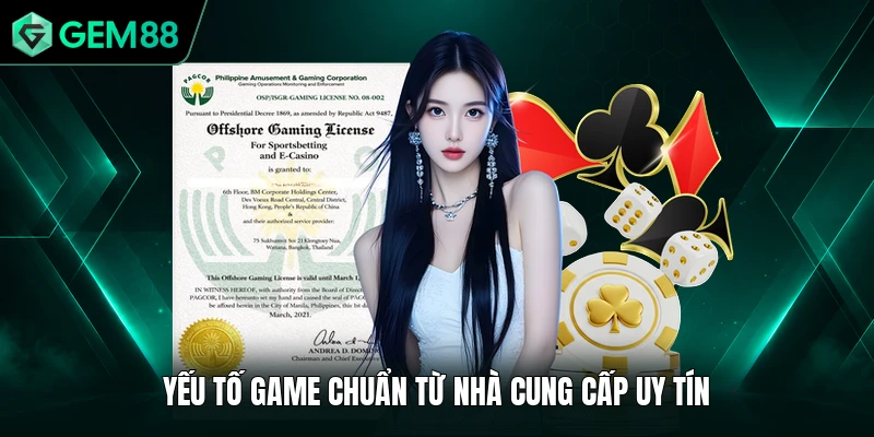 Giấy Phép Hoạt Động 3 Yếu tố game chuẩn từ nhà cung cấp uy tín